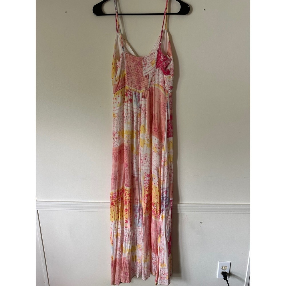 Coco + Jaimeson Pink Patchwork Lace Boho Maxi Dress Size Small Romantic Dreamy - Picture 5 of 5